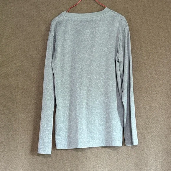 Jordan Gray Long Sleeve Tee with Red and White Logo Size S - Picture 2 of 4